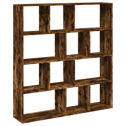 vidaXL Book Cabinet Smoked Oak 132x29x141,5 cm Engineered Wood