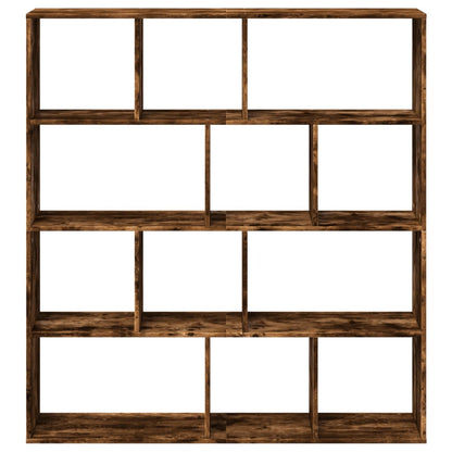 vidaXL Book Cabinet Smoked Oak 132x29x141,5 cm Engineered Wood