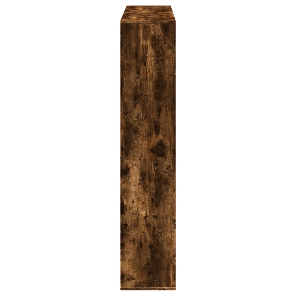 vidaXL Book Cabinet Smoked Oak 132x29x141,5 cm Engineered Wood