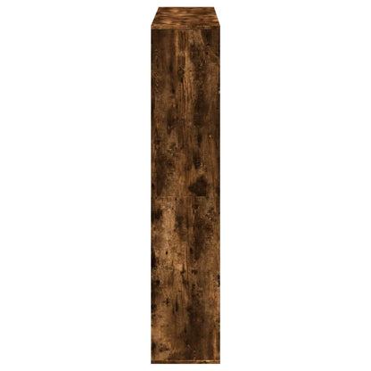 vidaXL Book Cabinet Smoked Oak 132x29x141,5 cm Engineered Wood