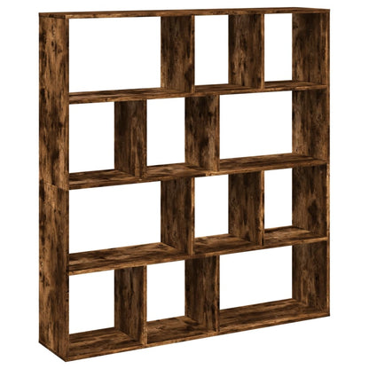 vidaXL Book Cabinet Smoked Oak 132x29x141,5 cm Engineered Wood
