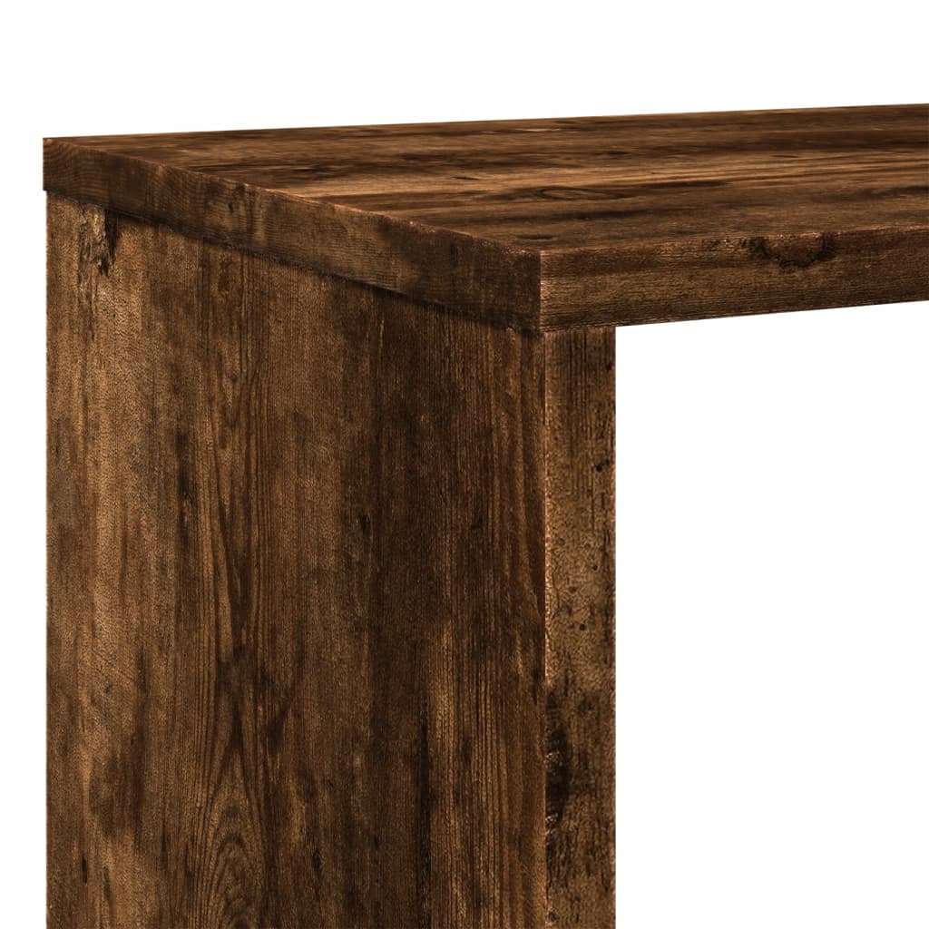 vidaXL Book Cabinet Smoked Oak 132x29x141,5 cm Engineered Wood