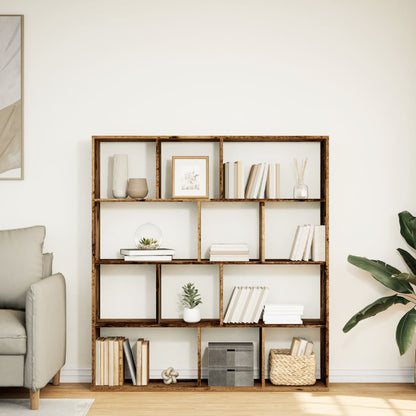 vidaXL Book Cabinet Old Wood 132x29x141.5 cm Engineered Wood