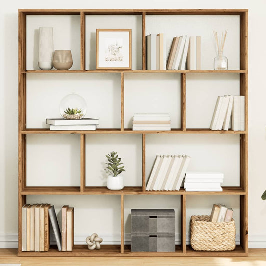 vidaXL Book Cabinet Artisian Oak 132x29x141,5 cm Engineered Wood