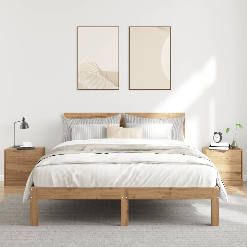 vidaXL Bedside Cabinets 2 pcs Artisian Oak 40x30x40 cm Engineered Wood