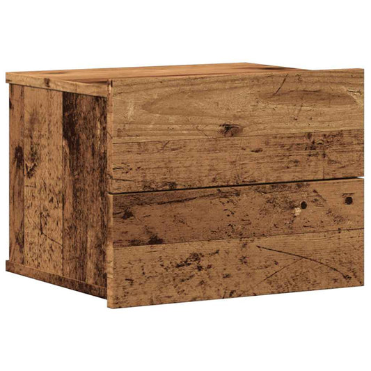 vidaXL Wall-mounted Bedside Cabinet Old Wood 40x32x30 cm