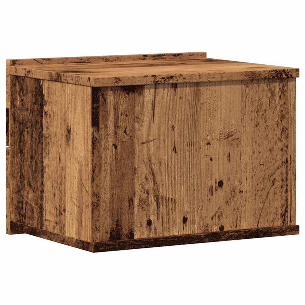 vidaXL Wall-mounted Bedside Cabinet Old Wood 40x32x30 cm