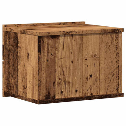 vidaXL Wall-mounted Bedside Cabinet Old Wood 40x32x30 cm