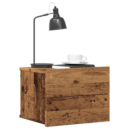 vidaXL Wall-mounted Bedside Cabinet Old Wood 40x32x30 cm