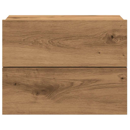 vidaXL Wall-mounted Bedside Cabinet Artisan Oak 40x32x30 cm
