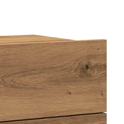 vidaXL Wall-mounted Bedside Cabinet Artisan Oak 40x32x30 cm