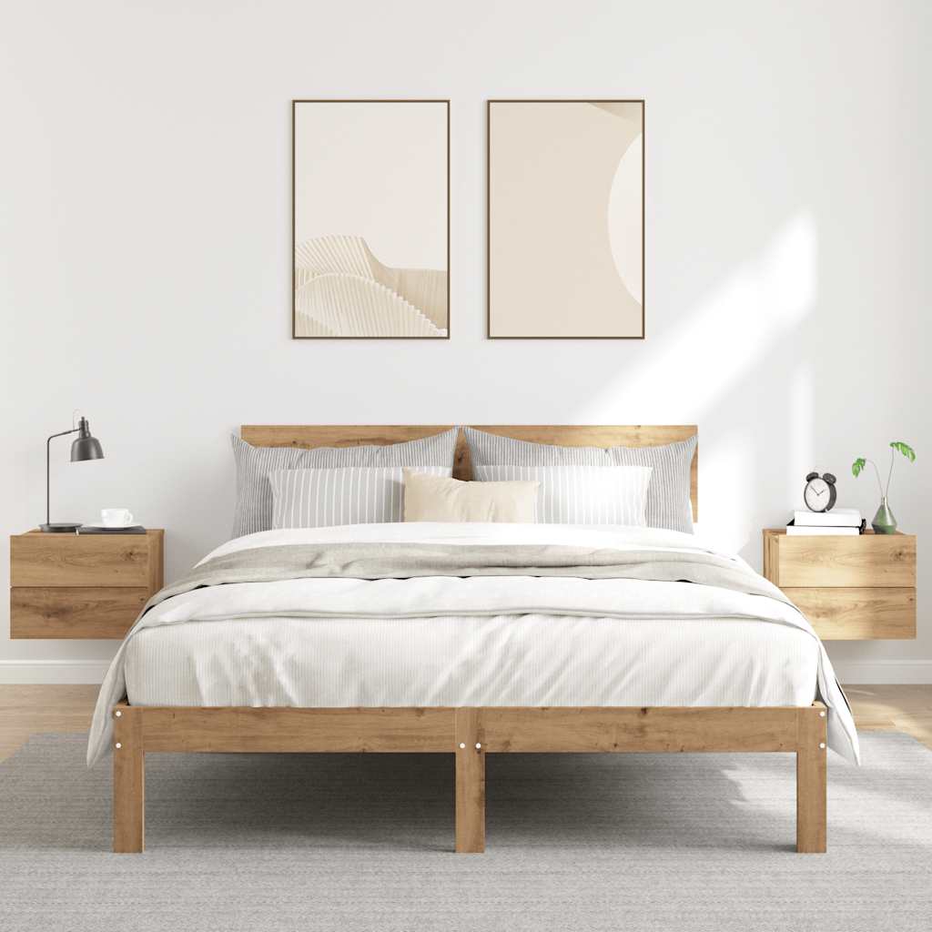 vidaXL Wall-mounted Bedside Cabinets 2 pcs Artisan Oak 40x32x30 cm