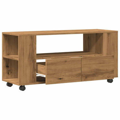 vidaXL TV Cabinet with Wheels Artisan Oak 102x34.5x43 cm