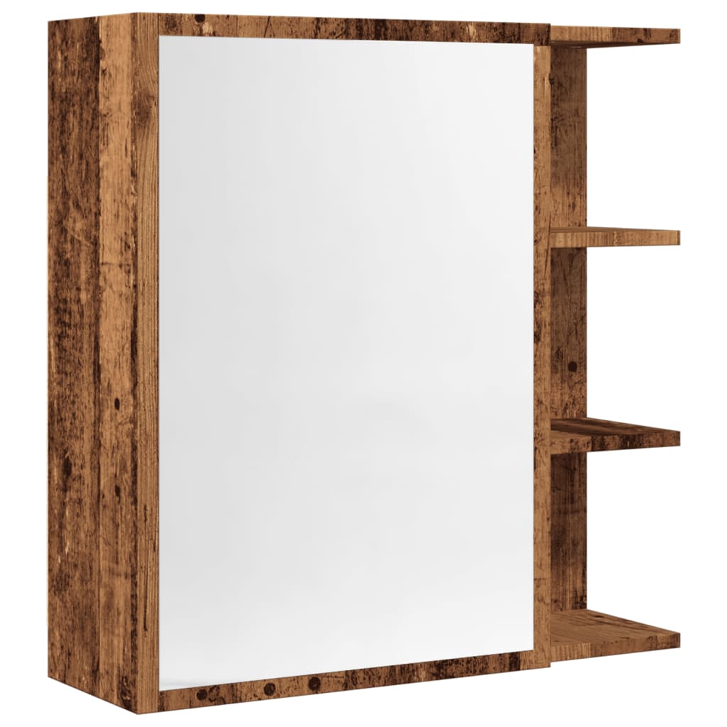 vidaXL Bathroom Mirror Cabinet Old Wood 62.5x20.5x64cm Engineered Wood