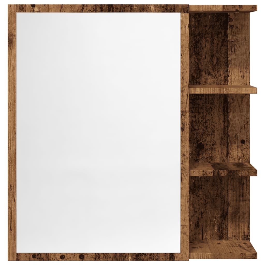 vidaXL Bathroom Mirror Cabinet Old Wood 62.5x20.5x64cm Engineered Wood