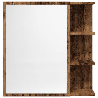 vidaXL Bathroom Mirror Cabinet Old Wood 62.5x20.5x64cm Engineered Wood