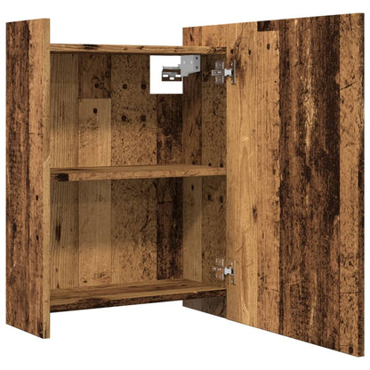 vidaXL Bathroom Mirror Cabinet Old Wood 62.5x20.5x64cm Engineered Wood