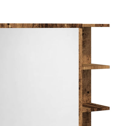 vidaXL Bathroom Mirror Cabinet Old Wood 62.5x20.5x64cm Engineered Wood