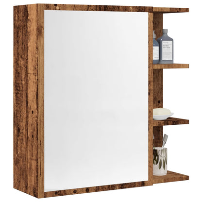 vidaXL Bathroom Mirror Cabinet Old Wood 62.5x20.5x64cm Engineered Wood
