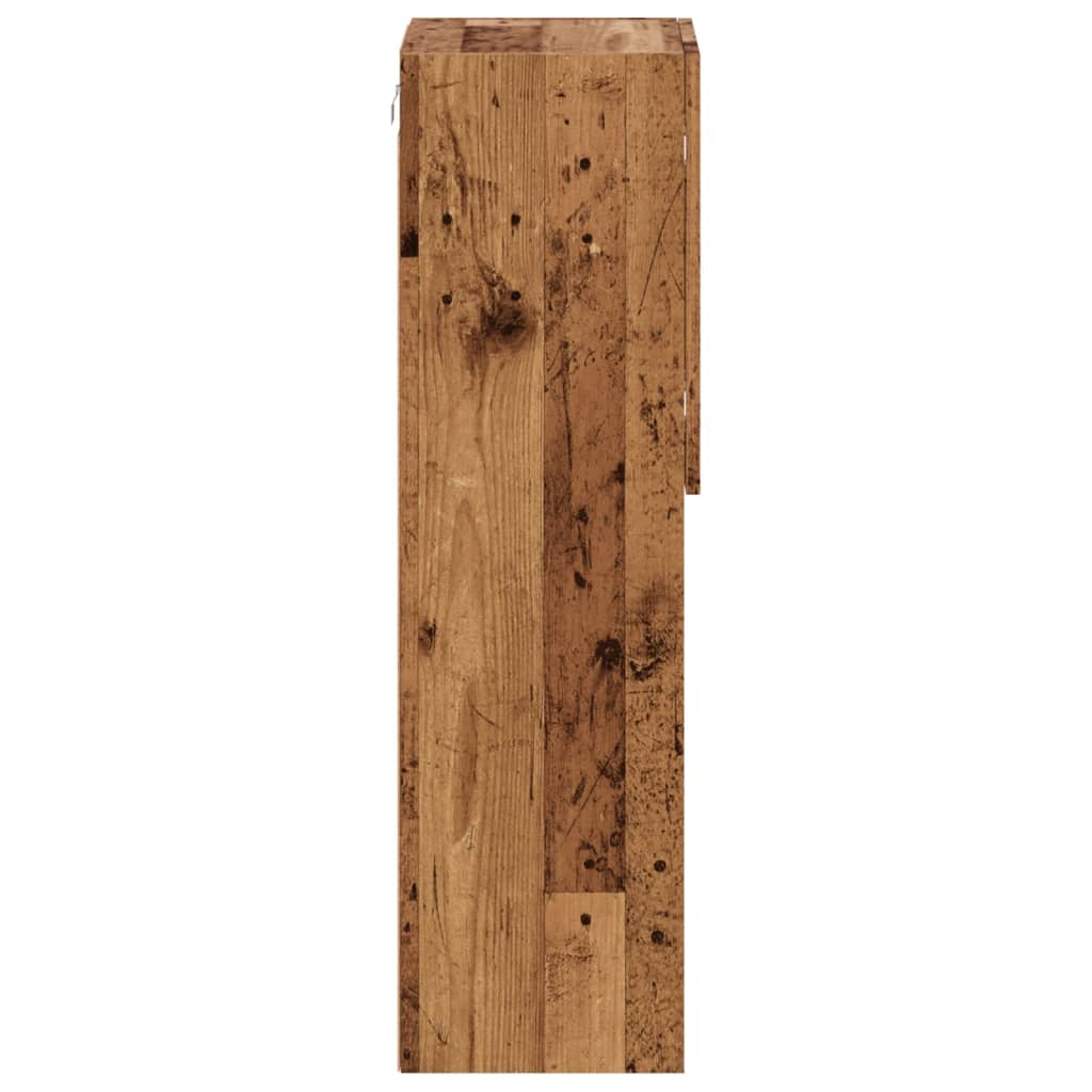 vidaXL TV Cabinet with LED Lights Old Wood 30.5x30x102 cm