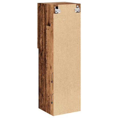 vidaXL TV Cabinets with LED Lights 2 pcs Old Wood 30.5x30x102 cm