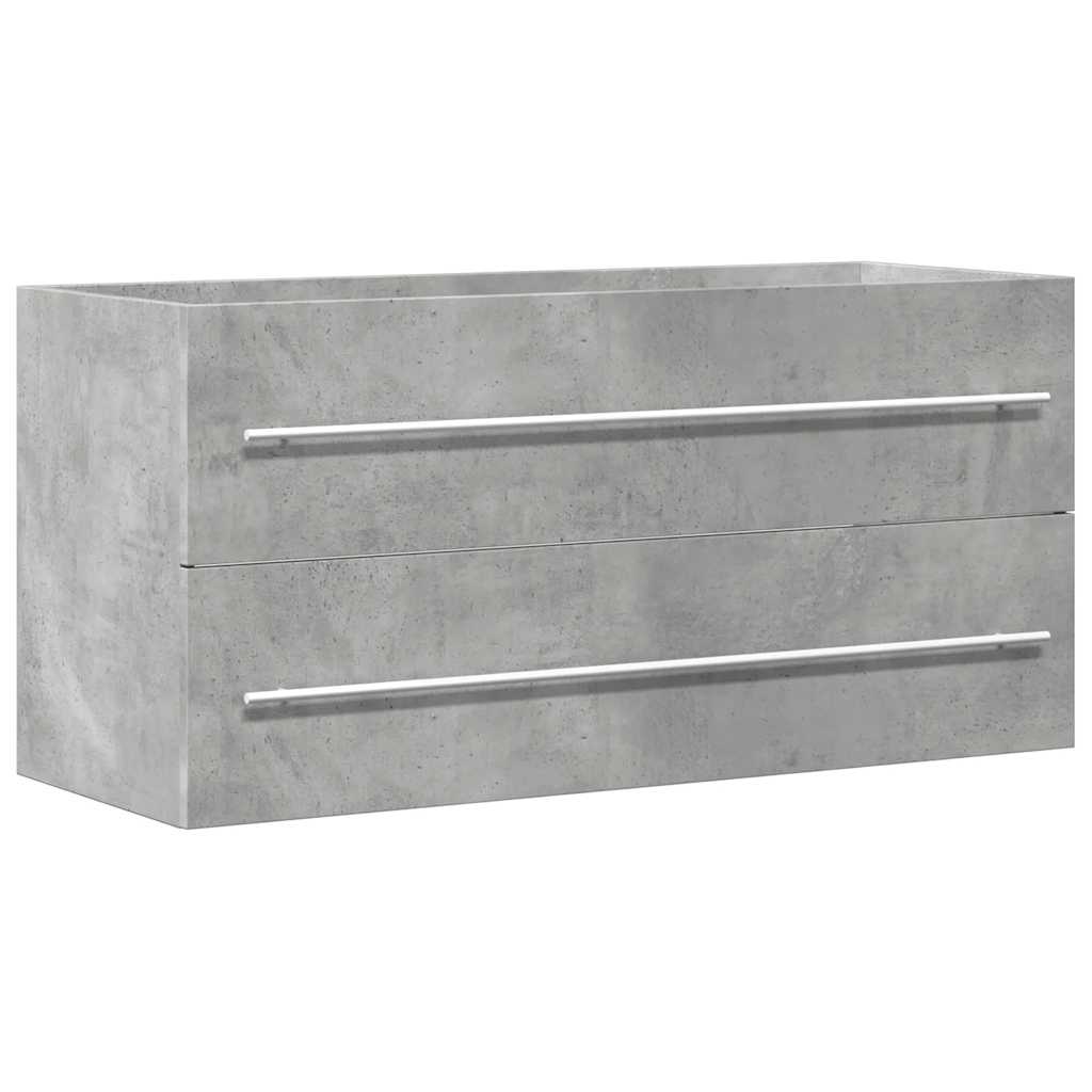 vidaXL Sink Cabinet Concrete Grey 100x38.5x48 cm Engineered Wood