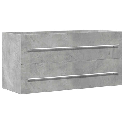 vidaXL Sink Cabinet Concrete Grey 100x38.5x48 cm Engineered Wood