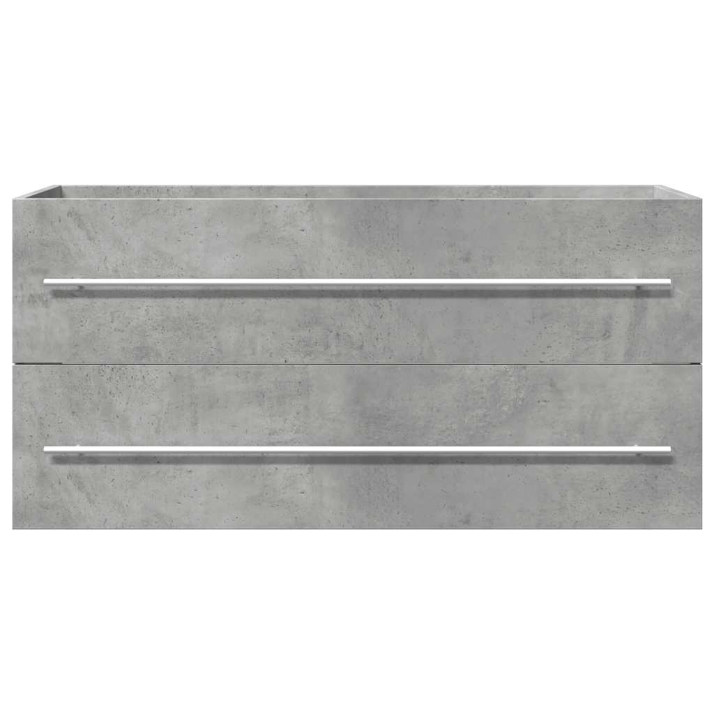 vidaXL Sink Cabinet Concrete Grey 100x38.5x48 cm Engineered Wood