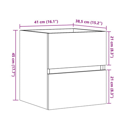 vidaXL Sink Cabinet Sonoma Oak 41x38.5x45 cm Engineered Wood