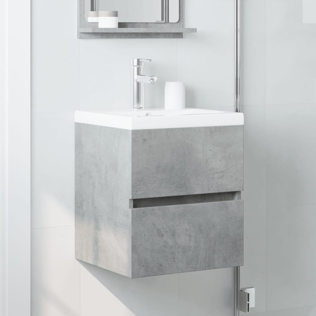 vidaXL Sink Cabinet Concrete Grey 41x38,5x45 cm Engineered Wood
