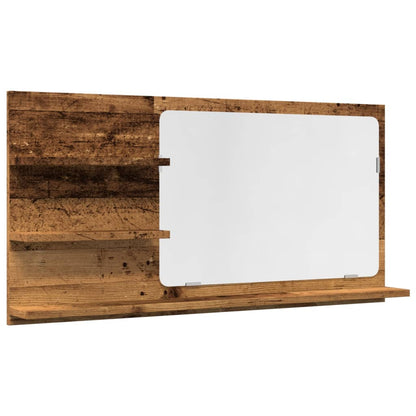 vidaXL Bathroom Mirror Cabinet Old Wood 90x11x45 cm Engineered Wood