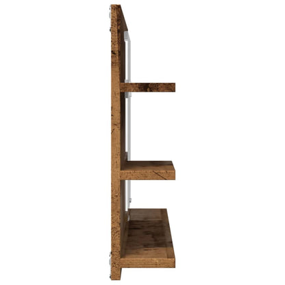 vidaXL Bathroom Mirror Cabinet Old Wood 90x11x45 cm Engineered Wood