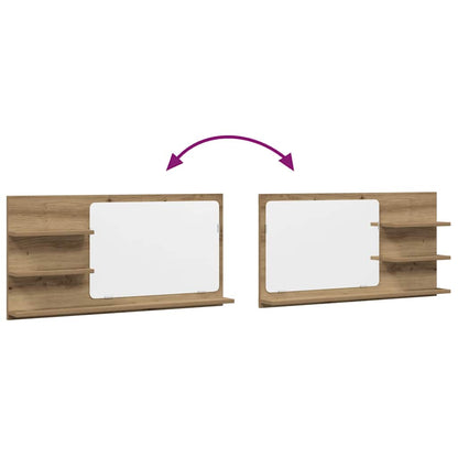 vidaXL Bathroom Mirror Cabinet Artisan Oak 90x11x45 cm Engineered Wood