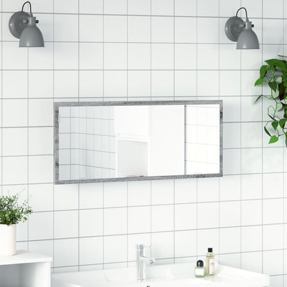 vidaXL LED Bathroom Mirror Grey Sonoma 100x8.5x37 cm Engineered Wood