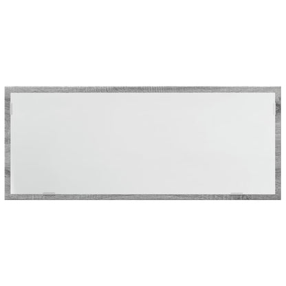 vidaXL LED Bathroom Mirror Grey Sonoma 100x8.5x37 cm Engineered Wood