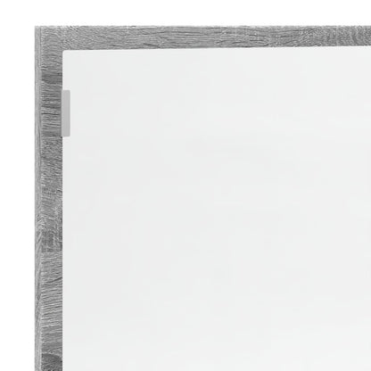 vidaXL LED Bathroom Mirror Grey Sonoma 100x8.5x37 cm Engineered Wood