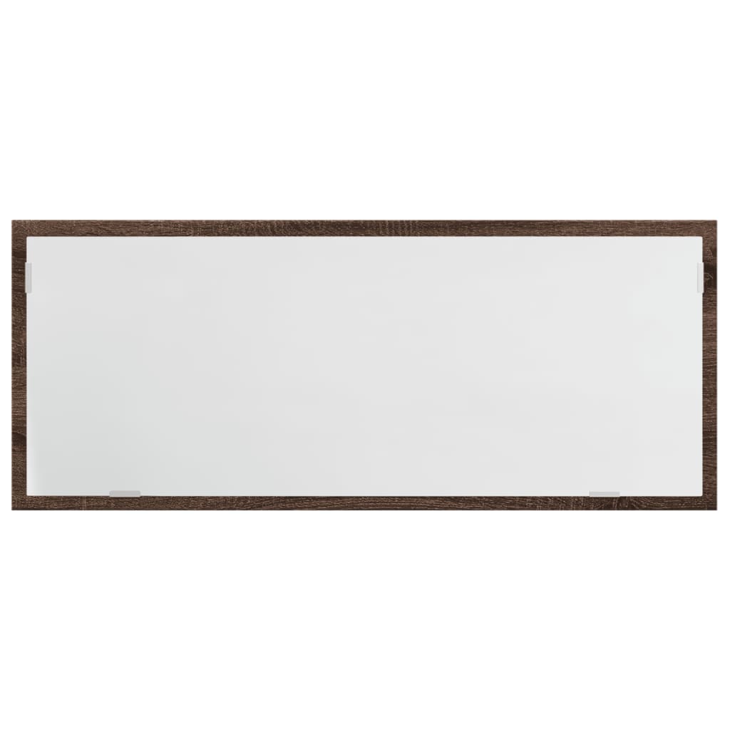 vidaXL LED Bathroom Mirror Brown Oak 100x8,5x37 cm Engineered Wood