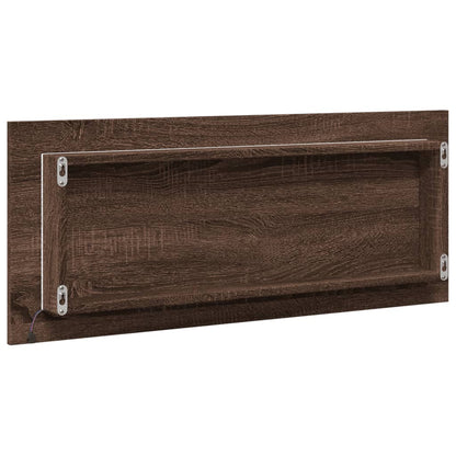 vidaXL LED Bathroom Mirror Brown Oak 100x8,5x37 cm Engineered Wood