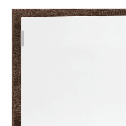 vidaXL LED Bathroom Mirror Brown Oak 100x8.5x37 cm Engineered Wood