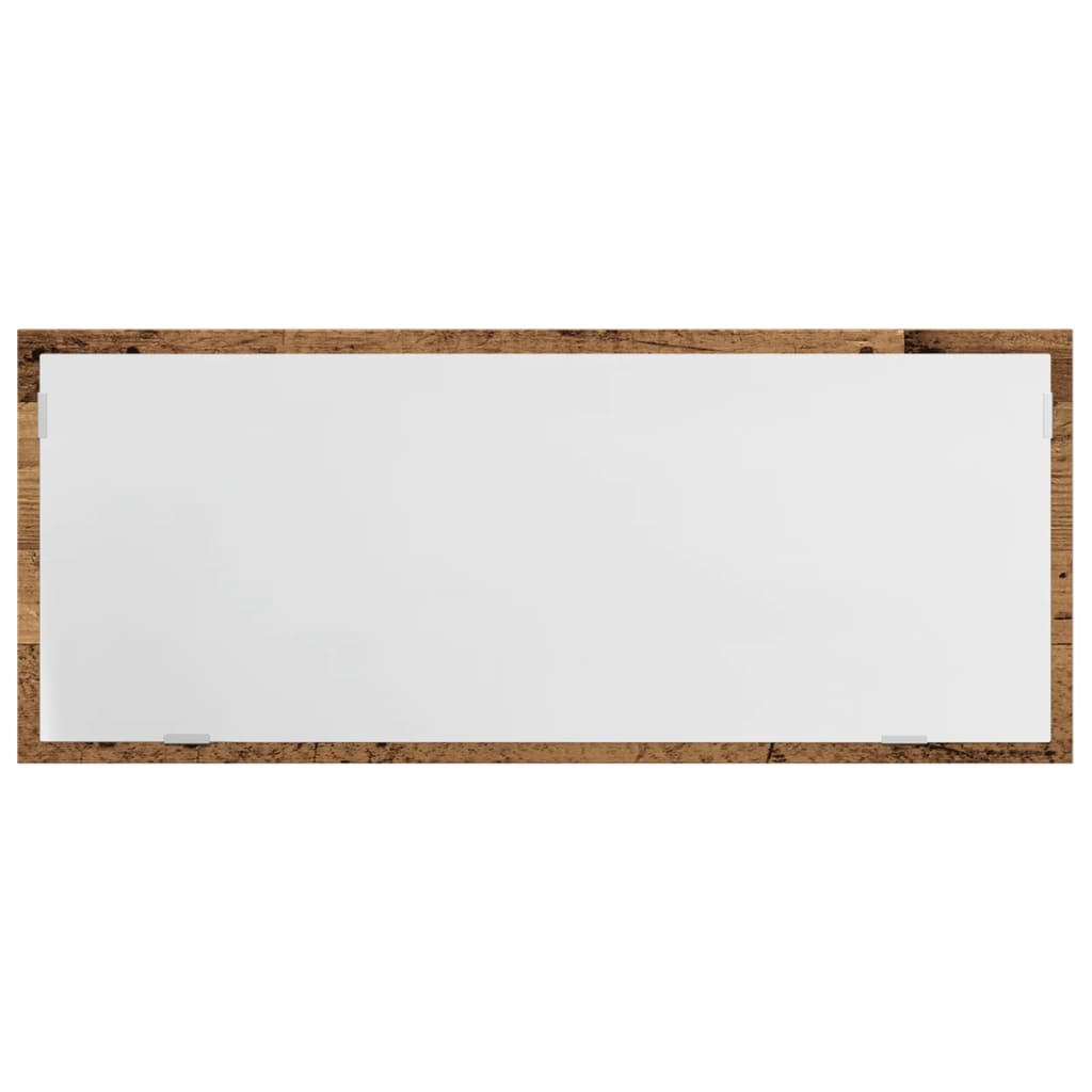 vidaXL LED Bathroom Mirror Old Wood 100x8,5x37 cm Engineered Wood