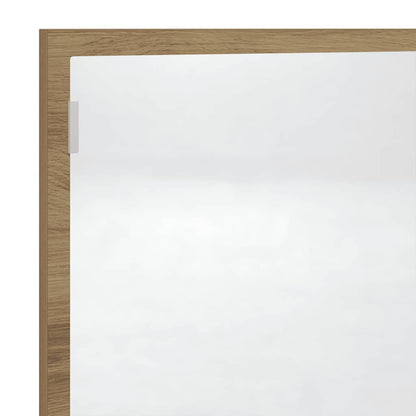 vidaXL LED Bathroom Mirror Artisan Oak 100x8.5x37 cm Engineered Wood