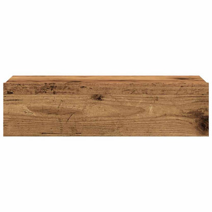 vidaXL TV Cabinets with LED Lights 2 pcs Old Wood 60x35x15.5 cm