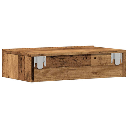 vidaXL TV Cabinets with LED Lights 2 pcs Old Wood 60x35x15.5 cm