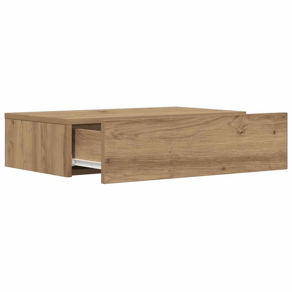 vidaXL TV Cabinet with LED Lights Artisan Oak 60x35x15.5 cm