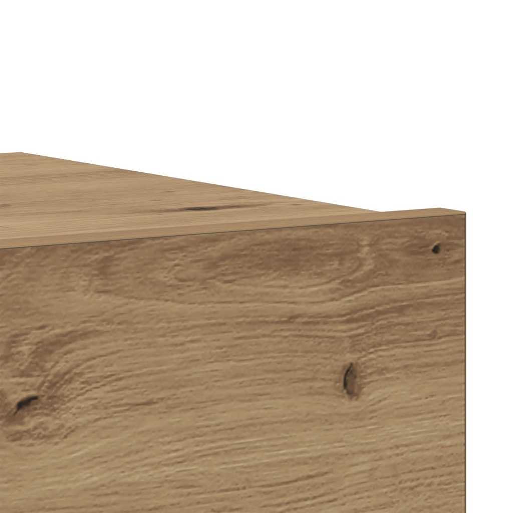 vidaXL TV Cabinet with LED Lights Artisan Oak 60x35x15.5 cm