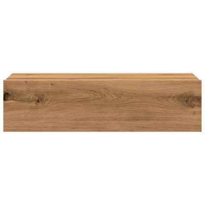 vidaXL 2 Piece TV Cabinet Set with LED Lights Artisan Oak 60x35x15,5 cm