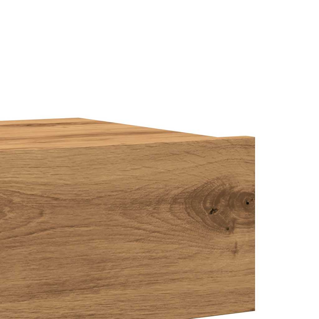 vidaXL TV Cabinets with LED Lights 2 pcs Artisan Oak 60x35x15.5 cm