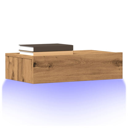 vidaXL TV Cabinets with LED Lights 2 pcs Artisan Oak 60x35x15.5 cm