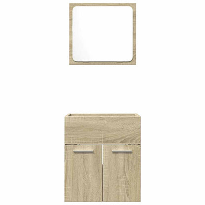 vidaXL 2 Piece Bathroom Furniture Set Sonoma Oak Engineered Wood