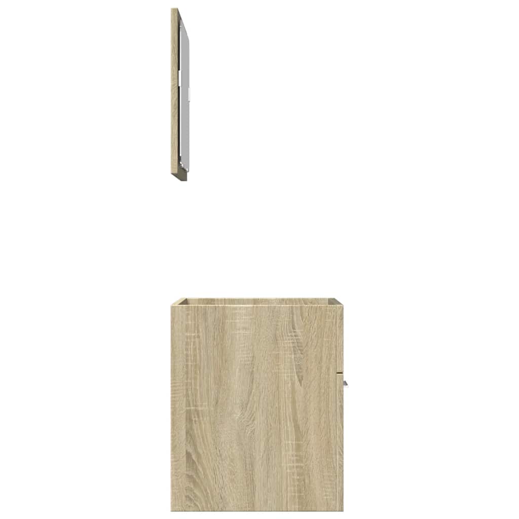 vidaXL 2 Piece Bathroom Furniture Set Sonoma Oak Engineered Wood